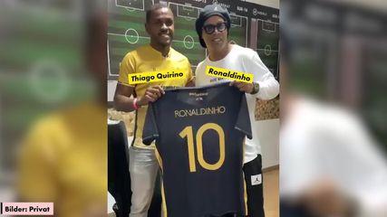 Ronaldinho besöker Thiago Quirinos footvolley-anläggning - Aftonbladet TV