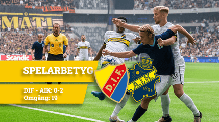 Spelarbetyg: DIF – AIK (0-2) | “Celinas derbymentalitet ger honom en avgörande roll”